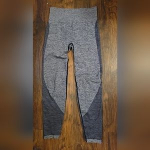 Victoria Secret PINK seamless leggings NWoT M medium grey with blue